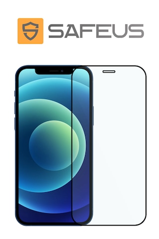 Safeus Tam Kaplayan Parmak İzi Bırakmayan Safir Ekran Koruyucu Cam , Apple Uyumlu iPhone 12 İle