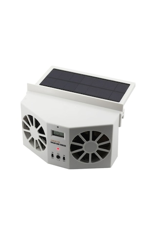 2w Güneş Enerjili Araba Otomatik Hava Havalandırma Soğuk Fan Soğutucu Havalandırma Sistemi Radyatörü, Sıcaklık Ekranlı