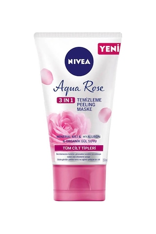 Nivea Aqua Rose 3'ü 1 Arada Temizleme Peeling Maske 150 ML