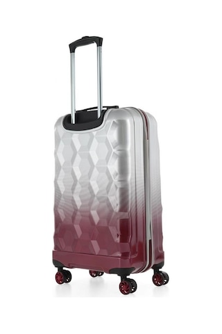 Ççs London 5226 Orta Boy Valiz Bordo Beyaz