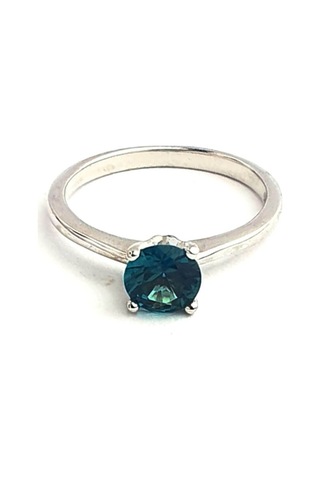 Sky Diamond Blue Creative Sapphire 925Ayar Gümüş Lüks Tek Taş Yü 12