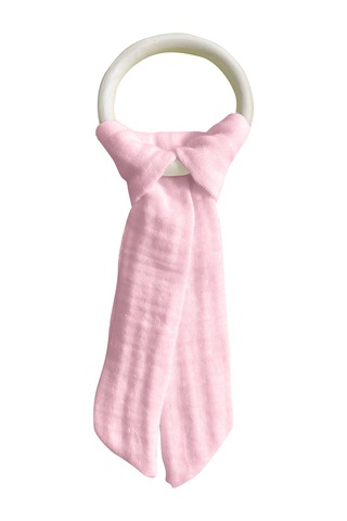 Pamuk Muslin Bebek Diş Kaşıyıcı Yıkanabilir Ahşap Desenli Pmb Pembe