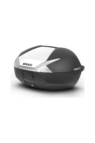 Motosiklet Kurye Arka Top Case Çanta Beyaz Kapak Kilitli Shad Motor Çantası Bagaj Hacim 47 Lt Renkli