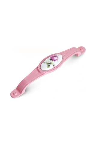 5 Adet Tomurcuk Porselen Mobilya Dolap Kulp 128 Mm Pembe Gül Pembe
