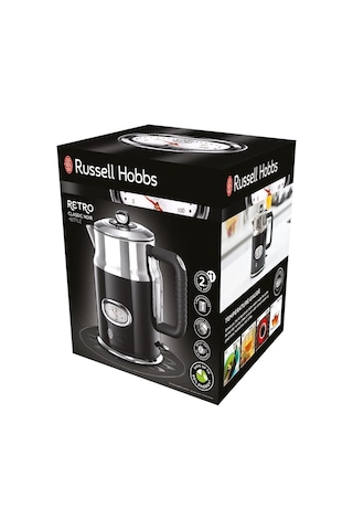 Russell Hobbs 21671-70 Retro Classis Noir 1.7 LT Çelik Su Isıtıcı Kettle