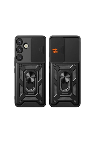 Samsung Galaxy S25 Kılıf Pars Lens Yüzüklü Silikon