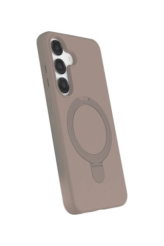 Samsung Galaxy Uyumlu S25 Regal Magsafe Standlı Kapak - Çöl Titanyum Evimdeyokyok