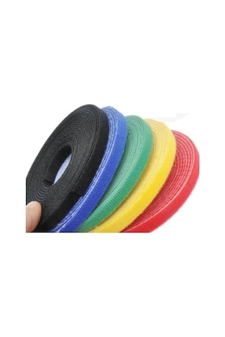 Cırt Cırt Sabitleyici Kablo Düzenleyici, 5 Metre X 1cm, Kendinden Yapışkanlı Silikonlu Köpük Bant Diğer