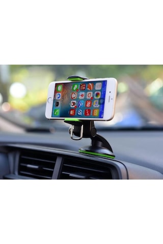 Araç Içi Telefon Tutucu-Diamond Jel Vantuz Torpido Araç Tutacağı-Siyah