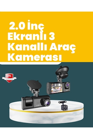 Bay Full Hd Çift Yönlü Araç Kamerası Hareket Algılama Döngüsel Kayıt Najmaddin 32145432