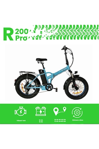 Roxform R-200 Pro Elektrikli Katlanabilir Bisiklet 13ah Shimano Altus Hidrolik Fren Şehir Bisikleti Siyah