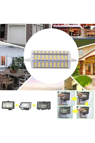 Skycity R7s 10w 5050 Smd 54 Ledli Isı Beyazı Ampul, 800-900lm, 270 Derece Aydınlatma, 50.000+ Saat Ömür