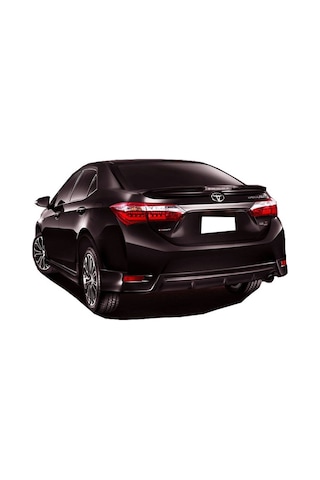 Toyota Corolla Uyumlu 2012-2016 Arka Tampon Flap+Difüzör Plastik