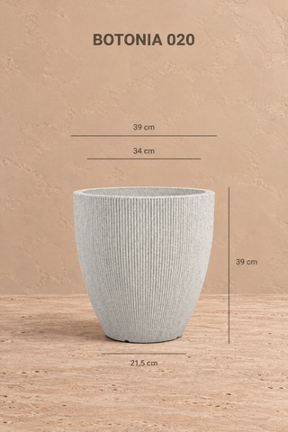 Bostann Dekoratif Saksı - Botonıa 020 - 30l - Beyaz 30 Lt