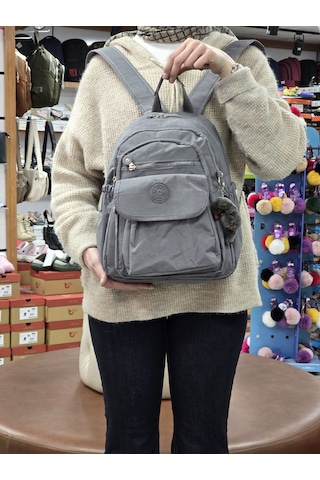 My Polo 2114-8675 Kadın Krinkıl Kumaş Çok Gözlü Astarlı Petli Su Füme