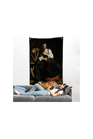 Caravaggio - İskenderiyeli Aziz Catherine Duvar Örtüsü-7386