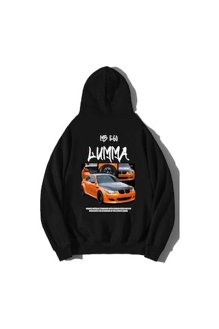 Brz Collection Unisex Oversize Bmw M5 E60 Lumma Hoodie Siyah