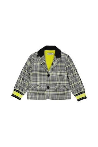 Panço Erkek Çocuk Ekose Desenli Ceket Siyah 2321Bb22002-1983 001