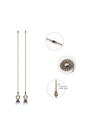 Szypzstore 8 Adet Yapay Kristal Tavan Vantilatörü Çekme Zincirleri Zincir Uzatma Konnektörü İle Işık Masa Lambası Için 2fpwjx Yeşil