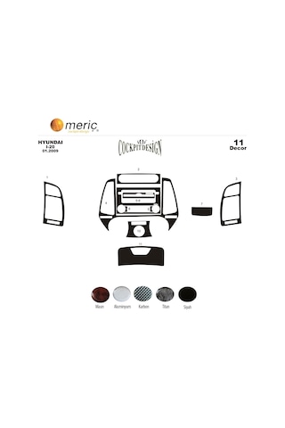 Meriç® Hyundai I20 Ön Torpido Kaplama 11 Parça 2009-2012 (530156505)