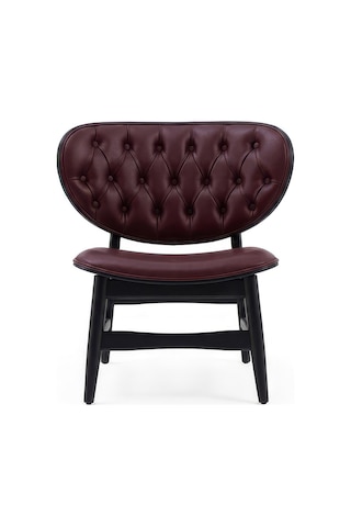 Coppa Ahşap Berjer Siyah - Bordo