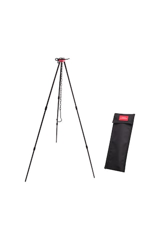 Sundick-kamp Şenlik Ateşi Tripod Taşınabilir Üçgen Destek Kamp,siyah Siyah