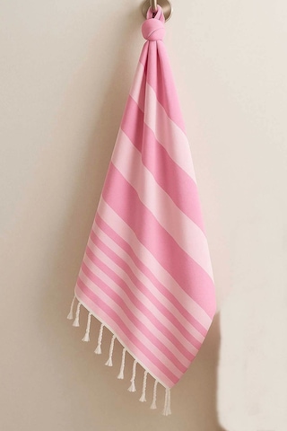 Mimoza Unisex Peştemal Plaj Havlusu 100x180 Cm %100 Pamuklu Soft Pembe-açık Pembe Çok Renkli