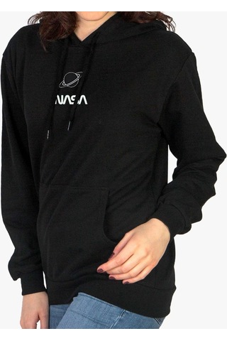 Relax&Basic Jackalco 2 Iplik Iç Pamuklu Tam Kalıp Baskılı Hoodie Siyah Siyah