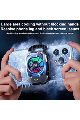 Memo Dla8 Cep Telefon Soğutma Fanı Radyatör Soğutucu Rgb Led Işıklı