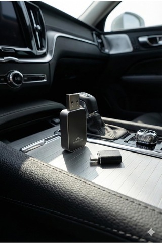 Kablosuz Carplay Adaptörü Type-c Ve Usb Araç Ekranını Android Auto Ve Kablosuz Carplay'e Dönüştürücü Tek Ebat