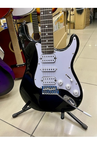 2 Humbucker 1 Sıngle Siyah Elektro Gitar Kılıf Pena Dahil Kod 8023