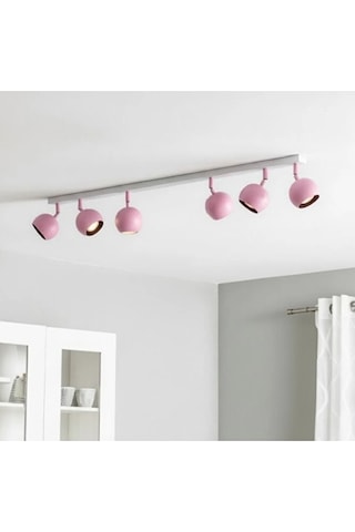 Pembe Beyaz Bebek Çocuk Odası Gu10 Led Küre Altılı 6lı Hareketli Siyah