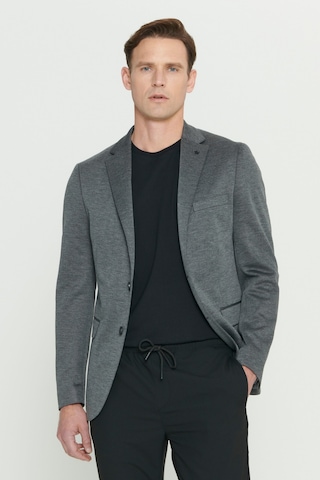 Ac&Co / Altınyıldız Classics Erkek Antrasıt 360 Her Yöne Esneyen Slim Fit Dar Kesim Mono Yaka Desenli Blazer Ceket Antrasıt Antrasit