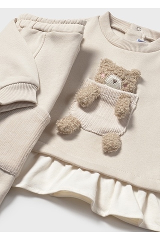 Mayoral Kız Bebek Bej Sweat Pantolon Takım 2843 Bej