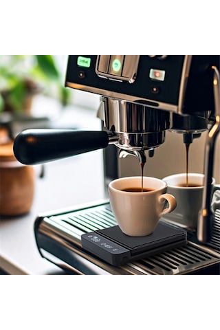 Kahve Ölçeği Elektronik Ölçek Zaman Şarj El Dökme Led Ekran Siyah