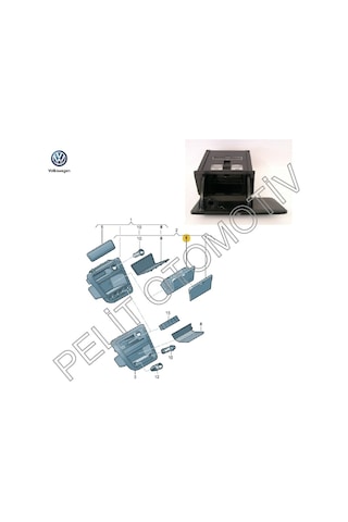 Tiguan 2008-2015 Ön Konsol Küllük 5m1857309 5m1857309b