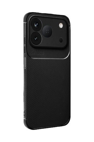 Tecno Spark 50 4g Kılıf Karbon Silikon Case Siyah