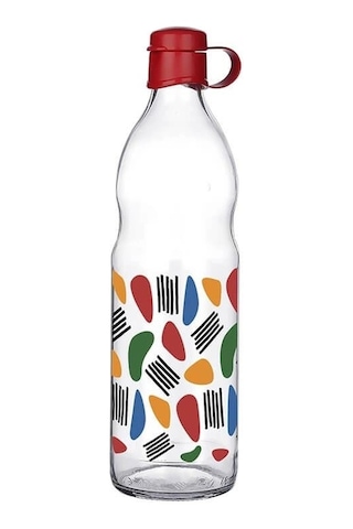 Frido Desenli Cam Suluk 1000 Ml Renkli