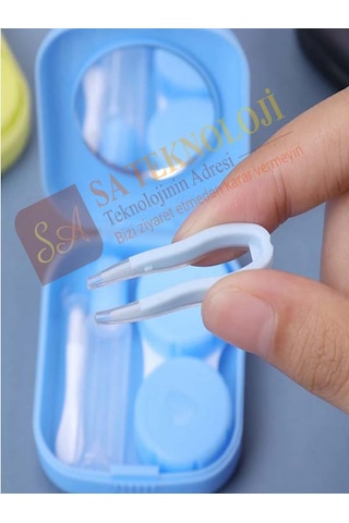 Lens Kutusu Ve Takma Aparatı Seti Aynalı Mini Mavi