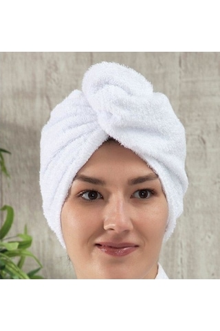 6 Adet Gold Kulcu Pamuk Dokuma Havlu Saç Bonesi Çok Renkli