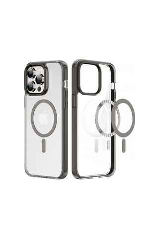 Dux Ducis Clin Mag Series İphone 14 Pro 6.1 Magsafe Uyumlu Manyetik Silikon Kılıf- 5775 Gri