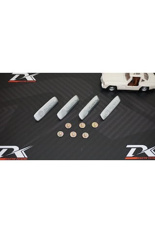 Skoda Logo Krom Metal Paspas Vidalı Logo 4 Lü Set