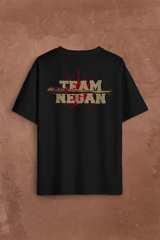 I Am Negan The Walking Dead Yürüyen Ölüler Sırt Ön Baskılı Oversize Tişört Unisex T-shirt 001
