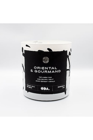 Oriental & Gourmand - Oryantal & Gurme Dekoratif Desenli Soya Mumu I 300 Gr Renkli Siyah