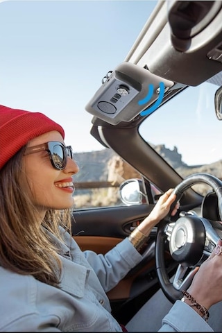 Agptek Bluetooth 5.3 Handsfree Car Kit Mikrofonlu Hoparlör Bluetooth Hoparlör Siyah