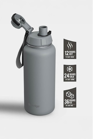 Stevig 1 Hand Leak-proof Sızdırmaz Çelik Termos 1000 Ml Grey St-214