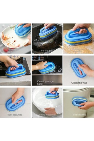 Sarı Vıshua Saplı Temizleme Fırçası Sünger Mendil Mutfak Temizleme Tencere Temizleme Bulaşı Fırçası Sünger Fırça & Sünger 56476405