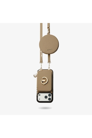 Kombinlenebilir Tasarım Çok Amaçlı Crossbody Telefon Omuz Askısı - By Bera Lina Bej