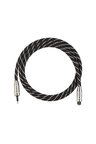 Lemestar Toslınk'dan 3.5mm Minieye'ye Fiber Optik Ses Kablosu 1m - Altın Kaplı, Dijital Gürültü Engeli, Yüksek Kaliteli Ses Transferi