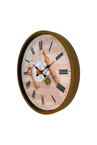 Büro Ev Ofis Hediyesi İçin 36cm Kahve Rustic Bakery Kitchen Duvar Saati Diğer